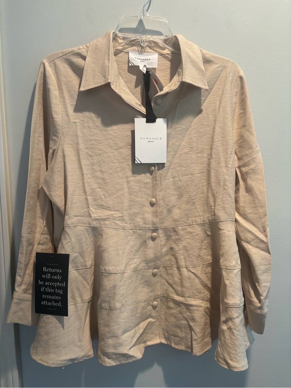 New with tags Pomander Place Tuckernuck collared button down flared shacket